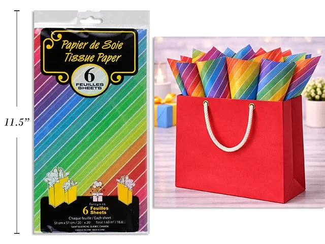 6 sheets tissue paper - Lined