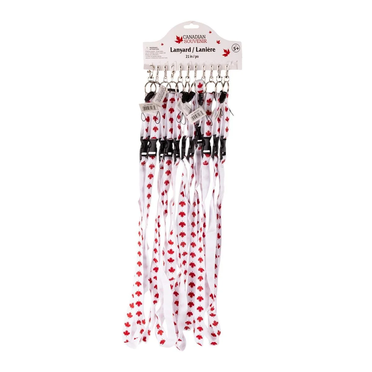 Canada 21" Lanyard, size:21"Lx0.8"W 12pcs