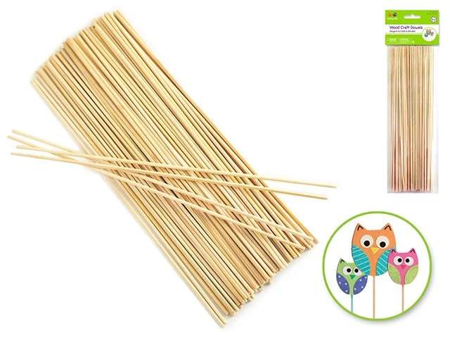 Craftwood: 10" Natural Thin Bamboo Dowel x85 (2.5mm thick)