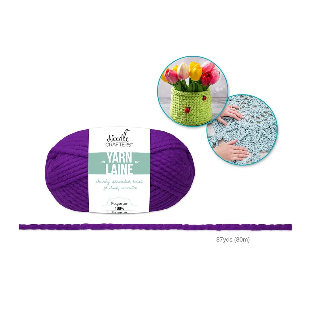 Needlecrafters: Chunky Stranded Twist Poly Yarn L - Viola