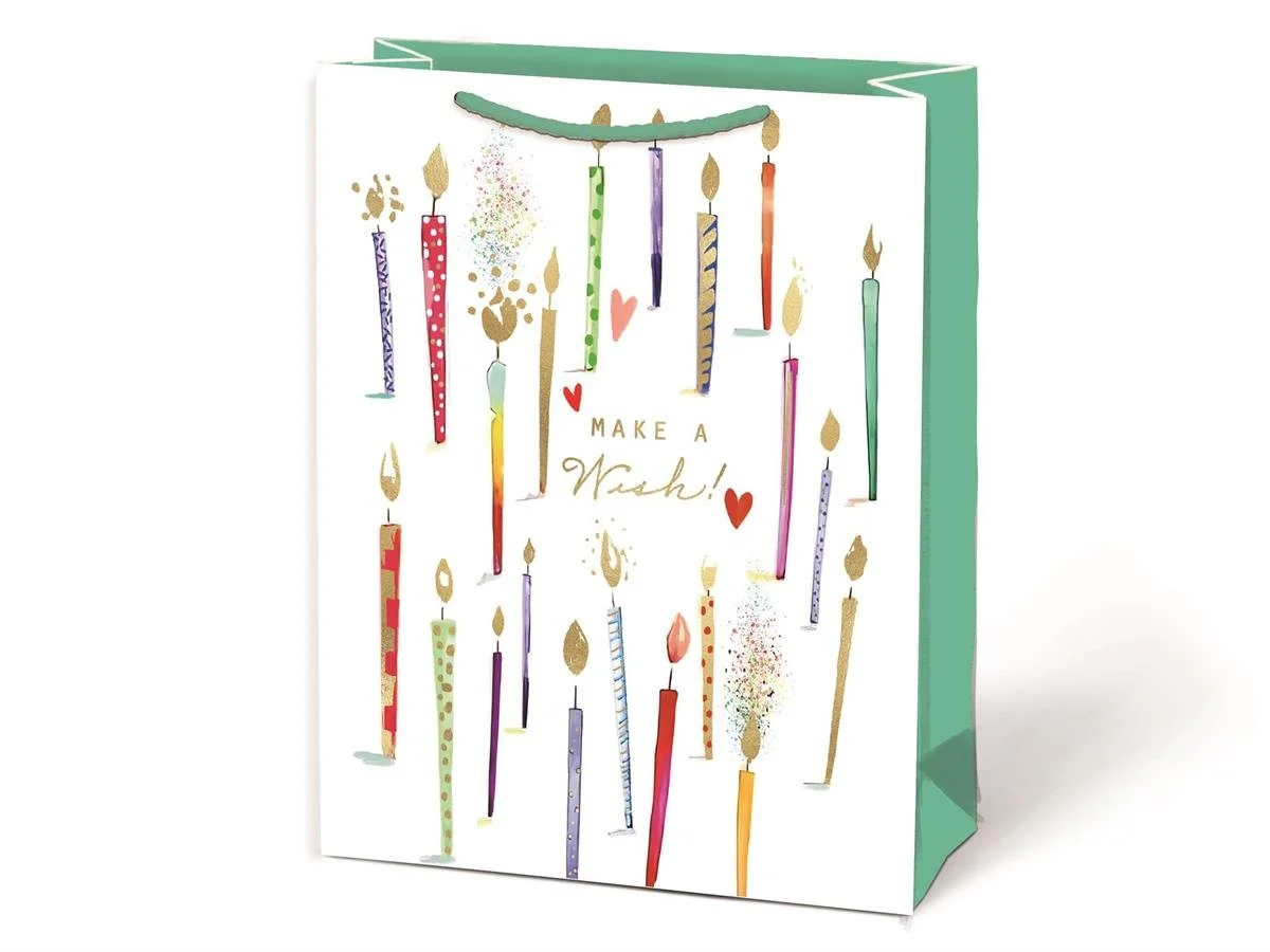 Paper T. Gift Bag, Large, Candles, Matte/HS, 157GSM