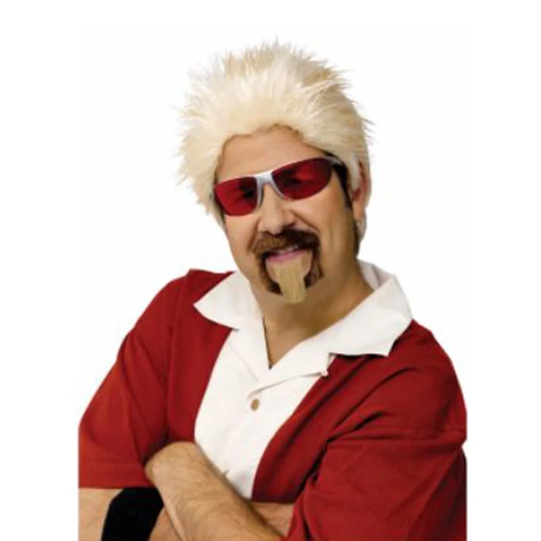 CELEBRITY CHEF WIG & GOATEE SET