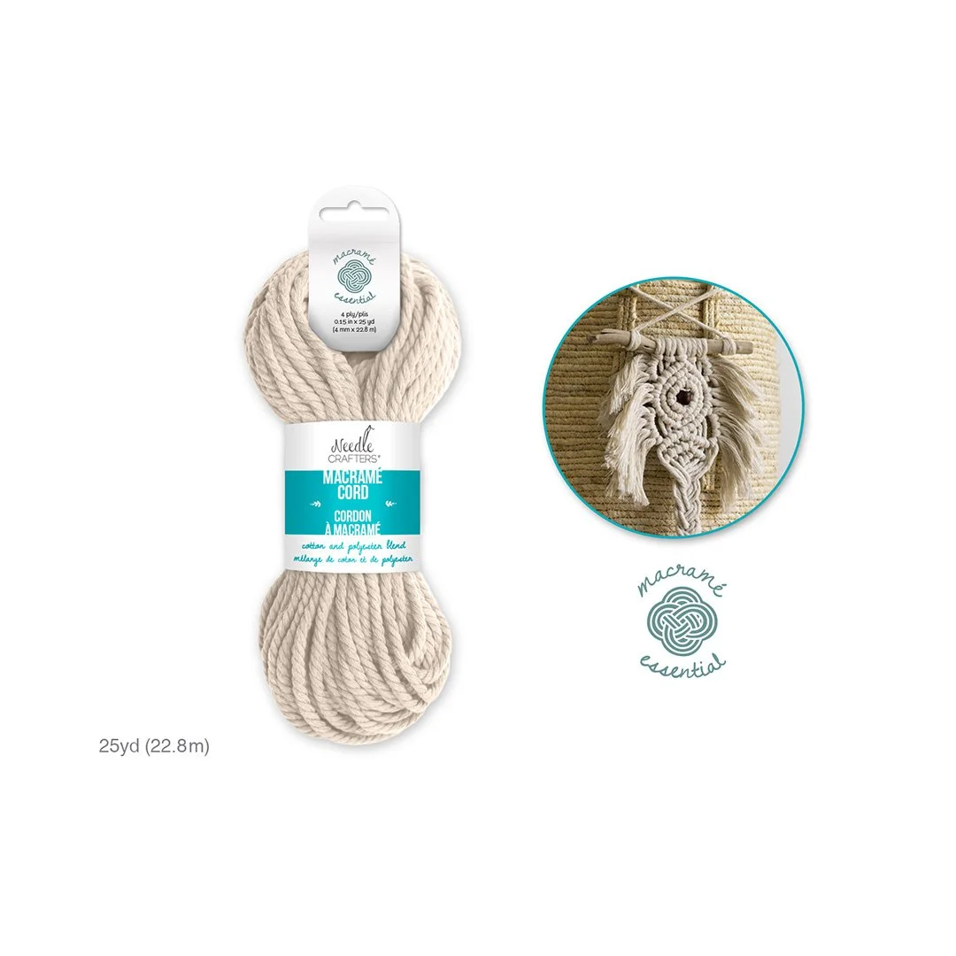 Needlecrafters: Macramé Cord - Ecru