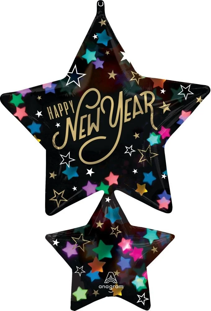 SuperShape New Year Starlight Balloon