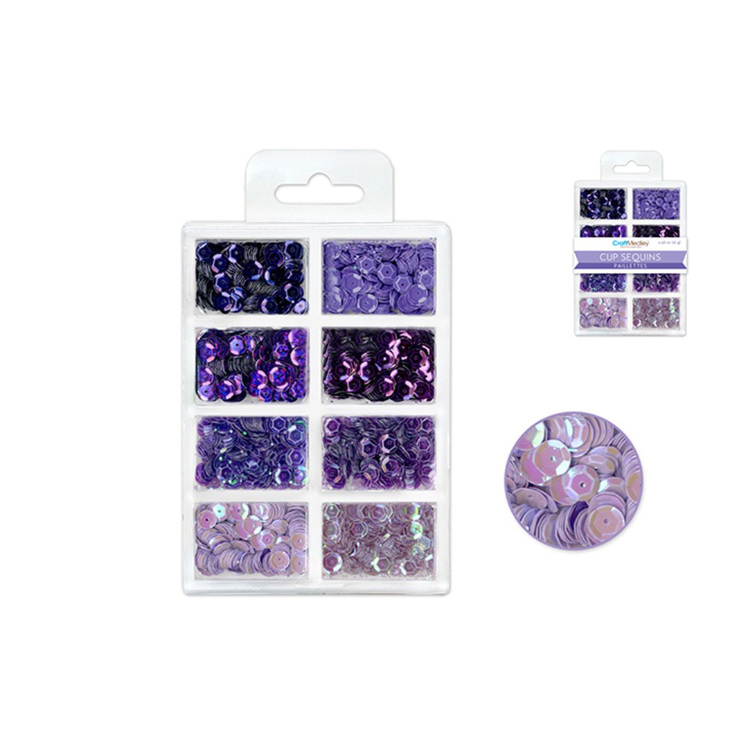 Craft Medley: Cup Sequins Plastic - Viola