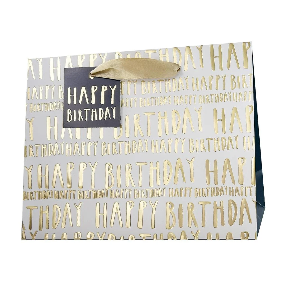 Paper T. Happy Bday Med. Gift Bag, Matte/HS, 157GSM