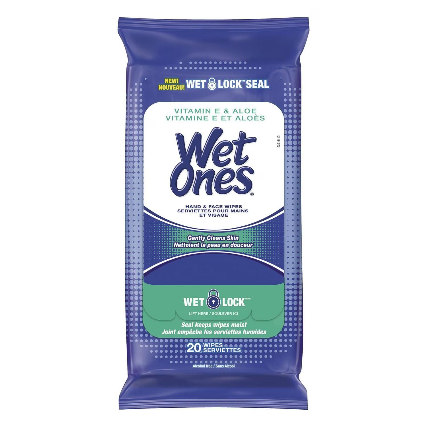 WET ONES WIPES VITAMIN E AND ALOE TRAVEK PACK 20'S
