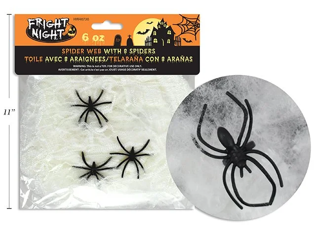 6oz Spider Web w/8 Spiders