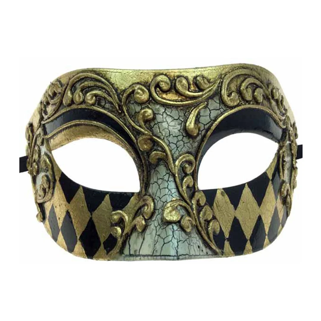 VENETIAN PLASTIC MAN MASK GOLD
