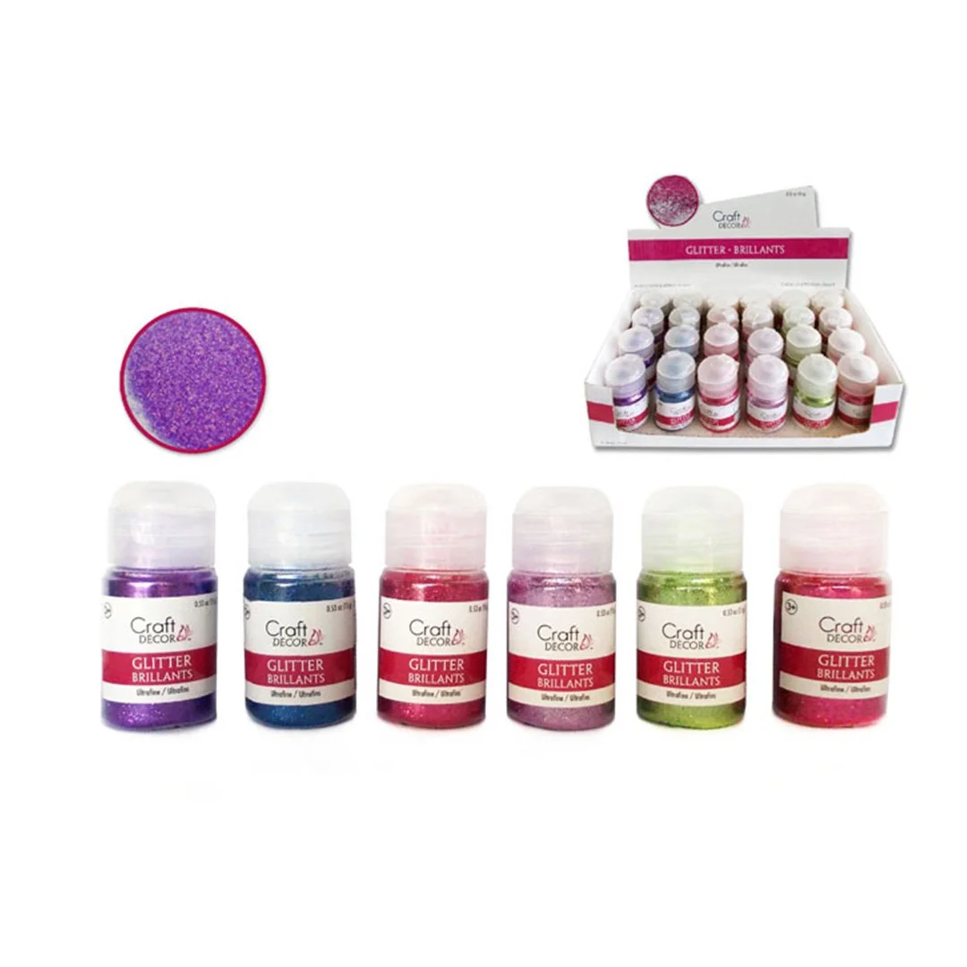 Glitter Craft: Ultrafine Hexagon Glitter Bottles - Crushed Jewels