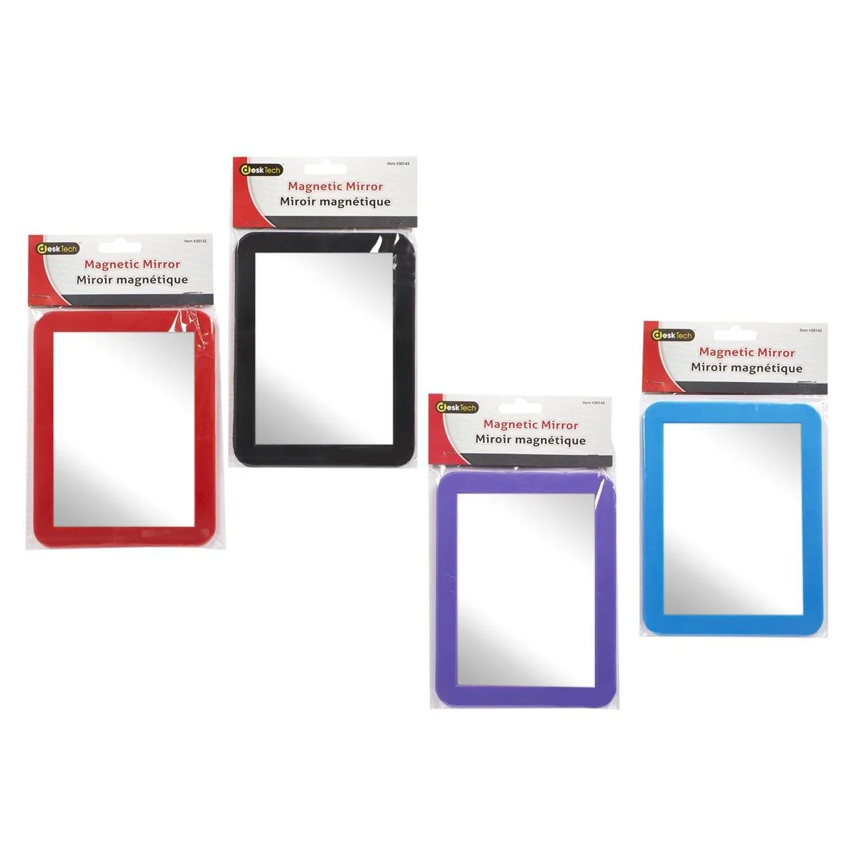 Desk Tech 5x7" Magnetic Mirror, 4 col.