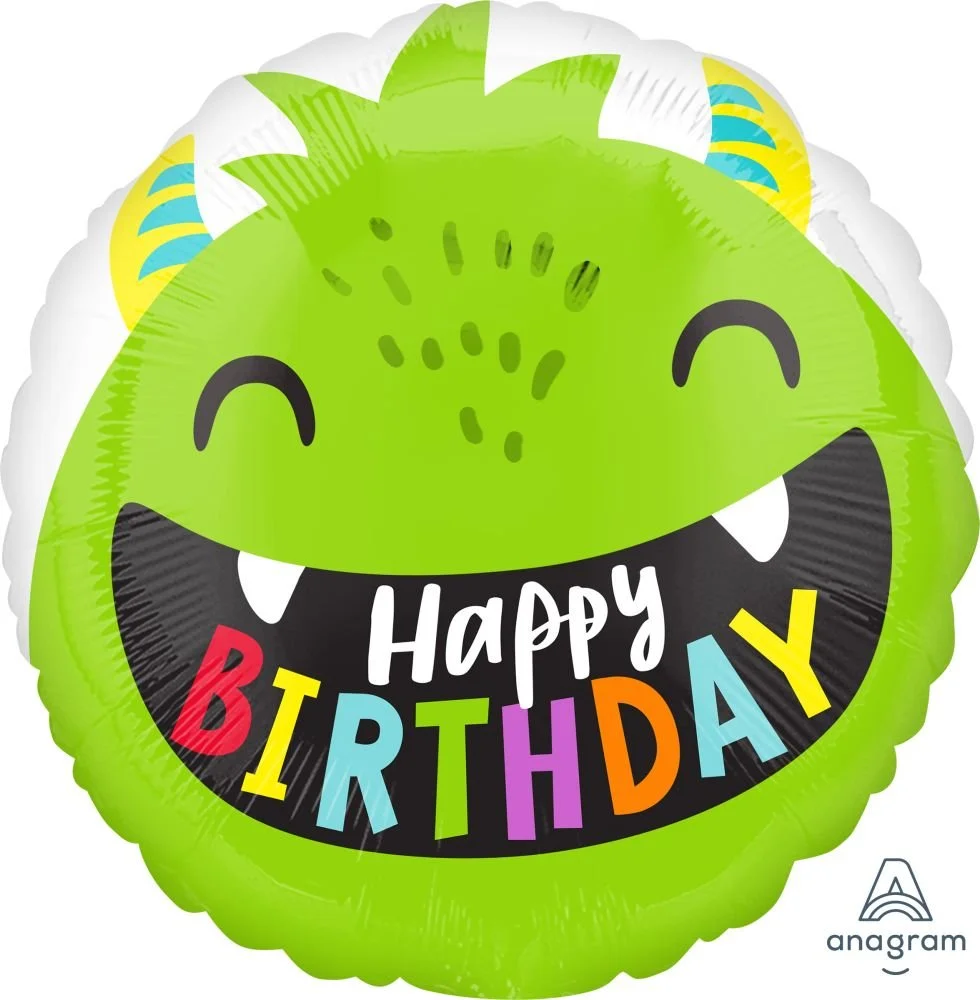 18" Happy Little Monsters Birthday Balloon