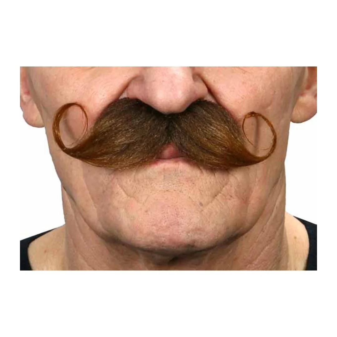 MOUSTACHE MED BROWN 13 CM x 4 CM