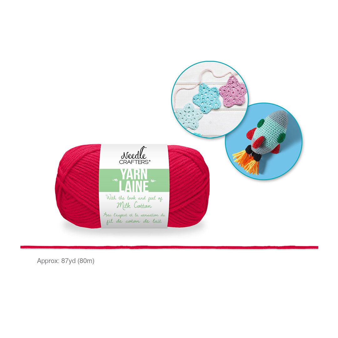 Needlecrafters: Acrylic Milk Cotton Yarn I - Really Red