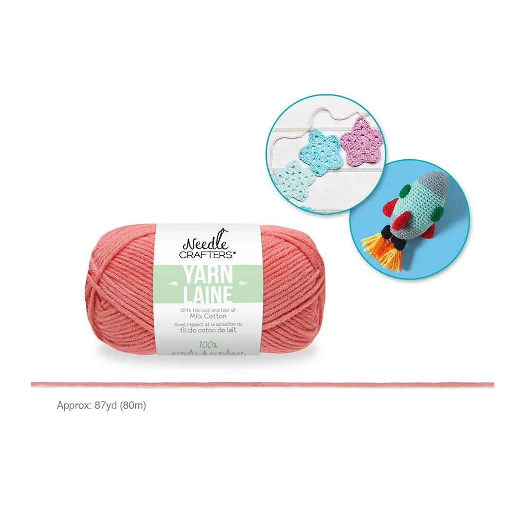 Needlecrafters: Acrylic Milk Cotton Yarn M - Rose