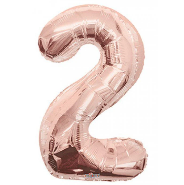 BALLOON FOIL NUMBER 34in Rose Gold 2