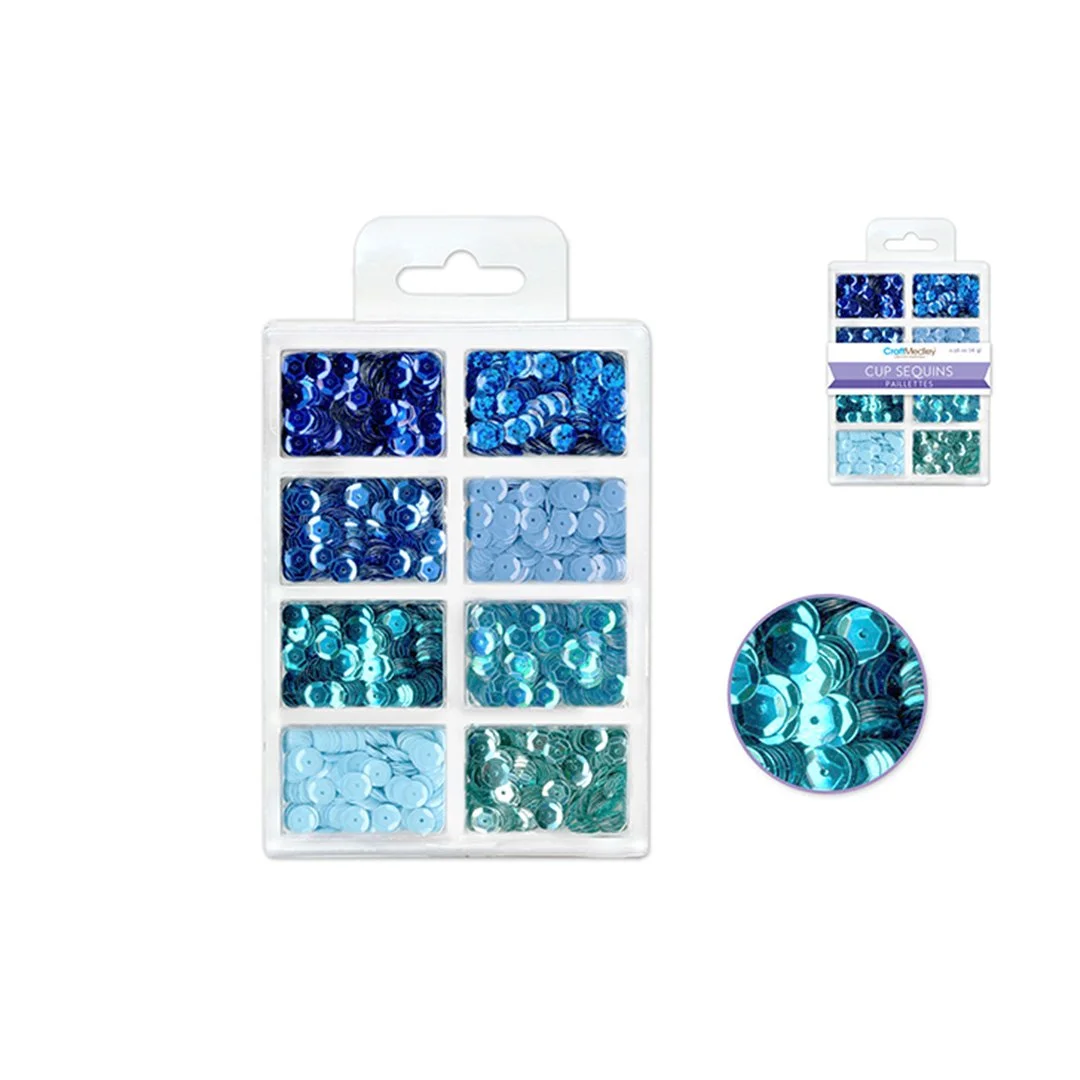 Craft Medley: Cup Sequins Plastic Case - Rhythm 'n Blues