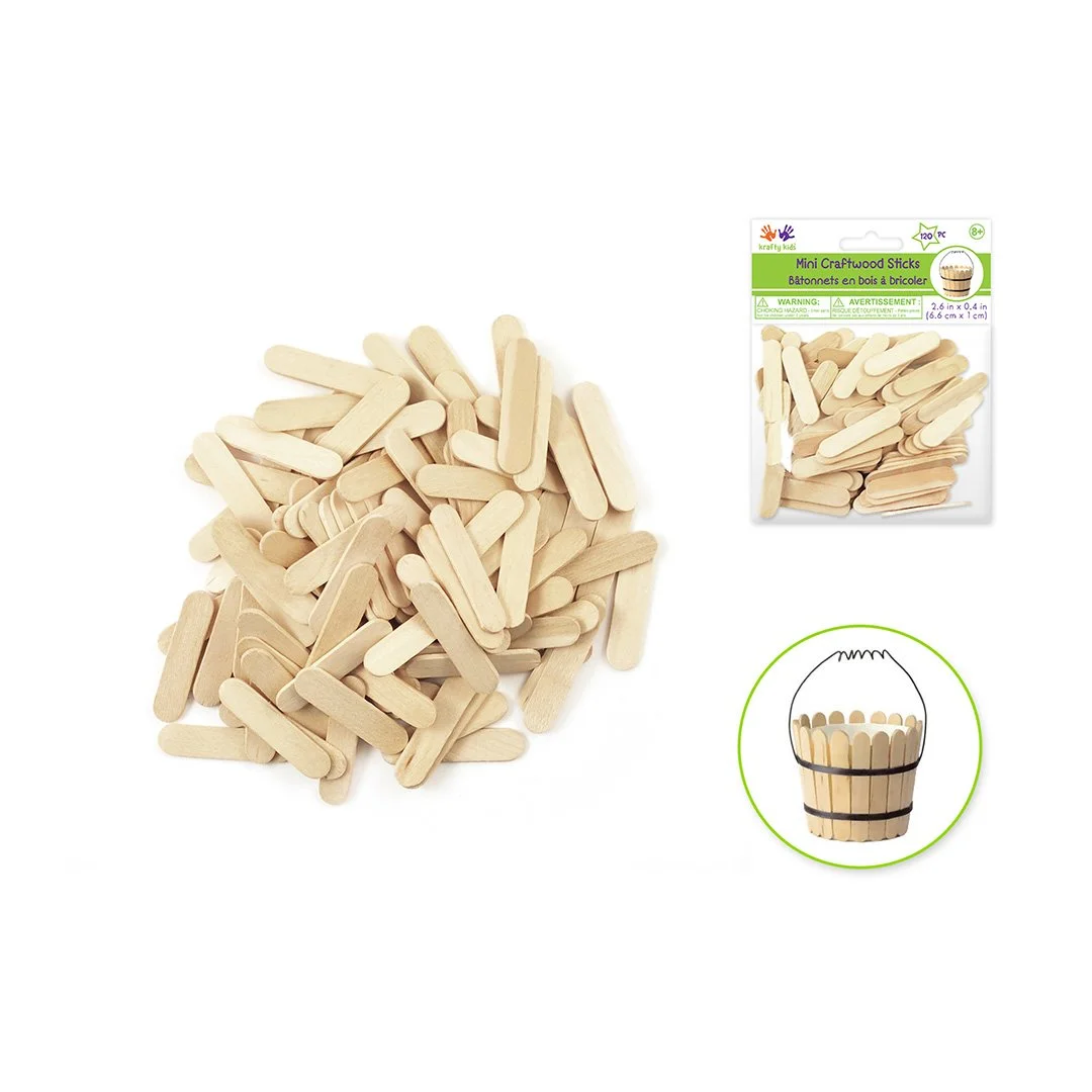 Craftwood: Mini Craft Sticks Natural