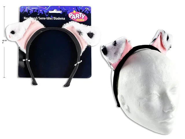 8.75in x 7.5in Hween Plush w/Glitter Flipped Ears Headband