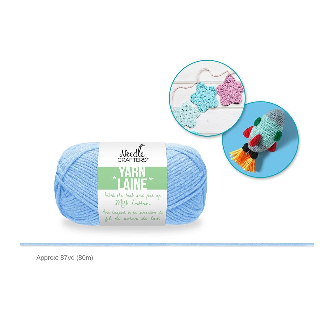 Needlecrafters: Acrylic Milk Cotton Yarn D - Light Blue