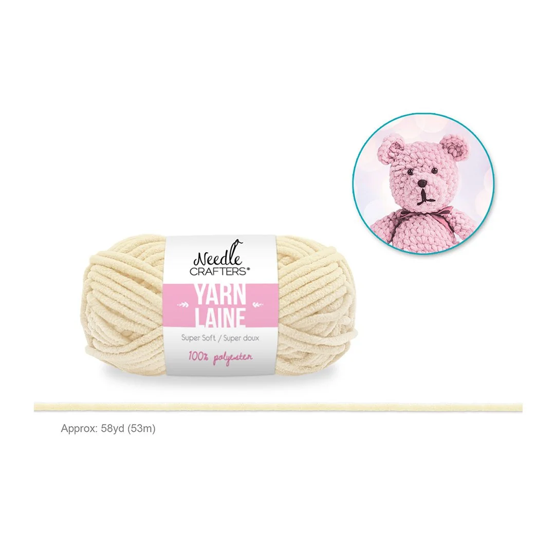 Needlecrafters: Poly Chenille-Soft Yarn Ball H - Ivory