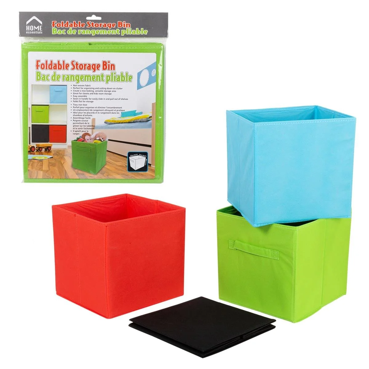H.E., 10.5"x10.5"x11" Storage Bin, 4 col.