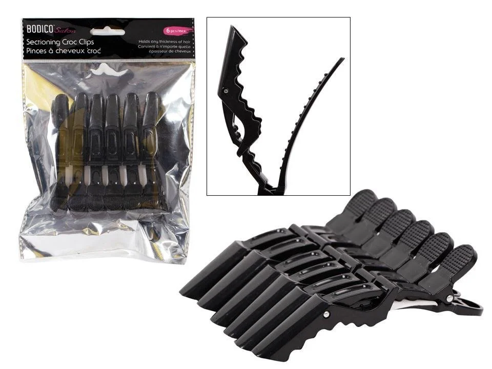 Bodico Salon, 6-PC Sectioning Croc Clips