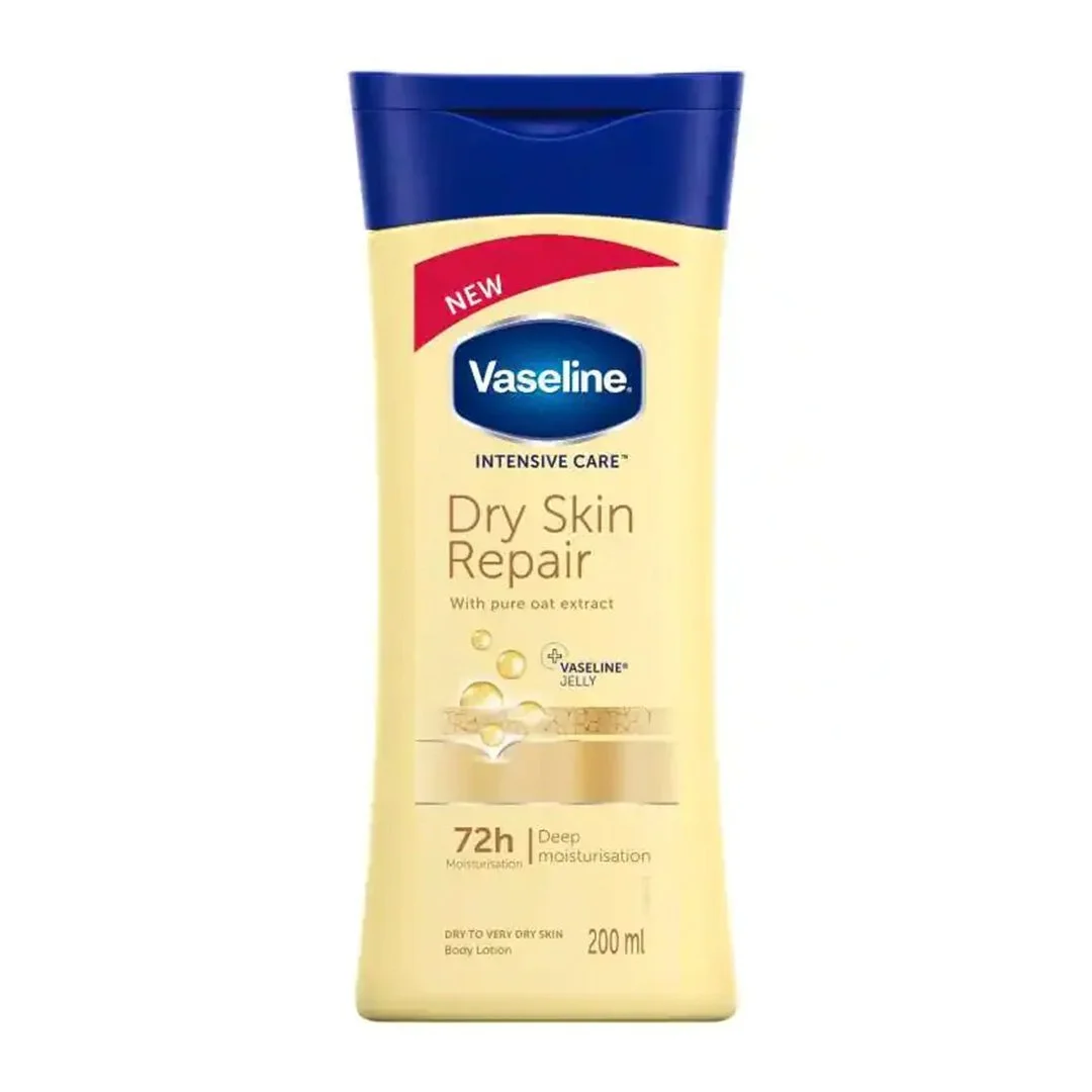 VASELINE BODY LOTION INTENSIVE CARE 200 ML DEEP RESTORE DRY SKIN REPAIR YELLOW