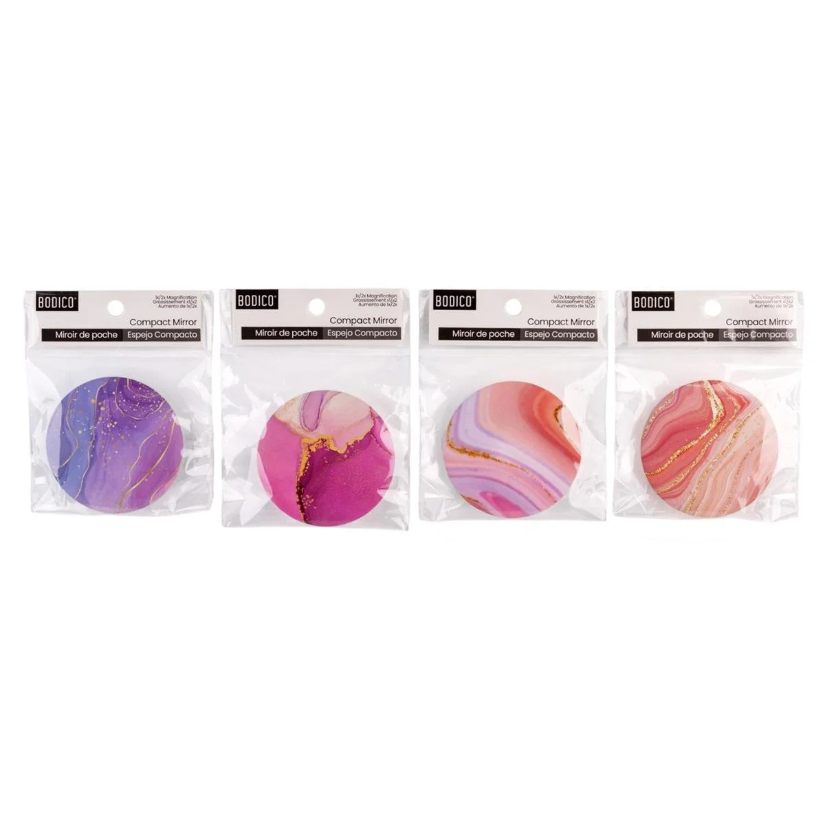 Bodico, Compact Mirror, 1x/2x, 4 asst, 7cm dia,