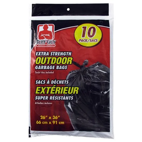 Tuff Guy – Outdoor Bags – 26″ x 36″ – Black – 10Pk