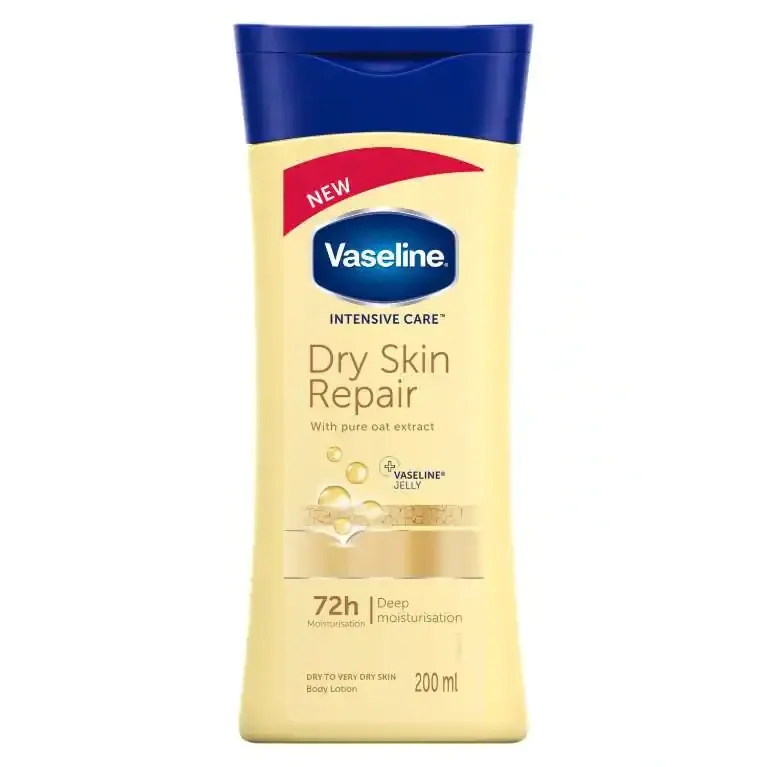 VASELINE BODY LOTION INTENSIVE CARE 200 ML DEEP RESTORE DRY SKIN REPAIR YELLOW