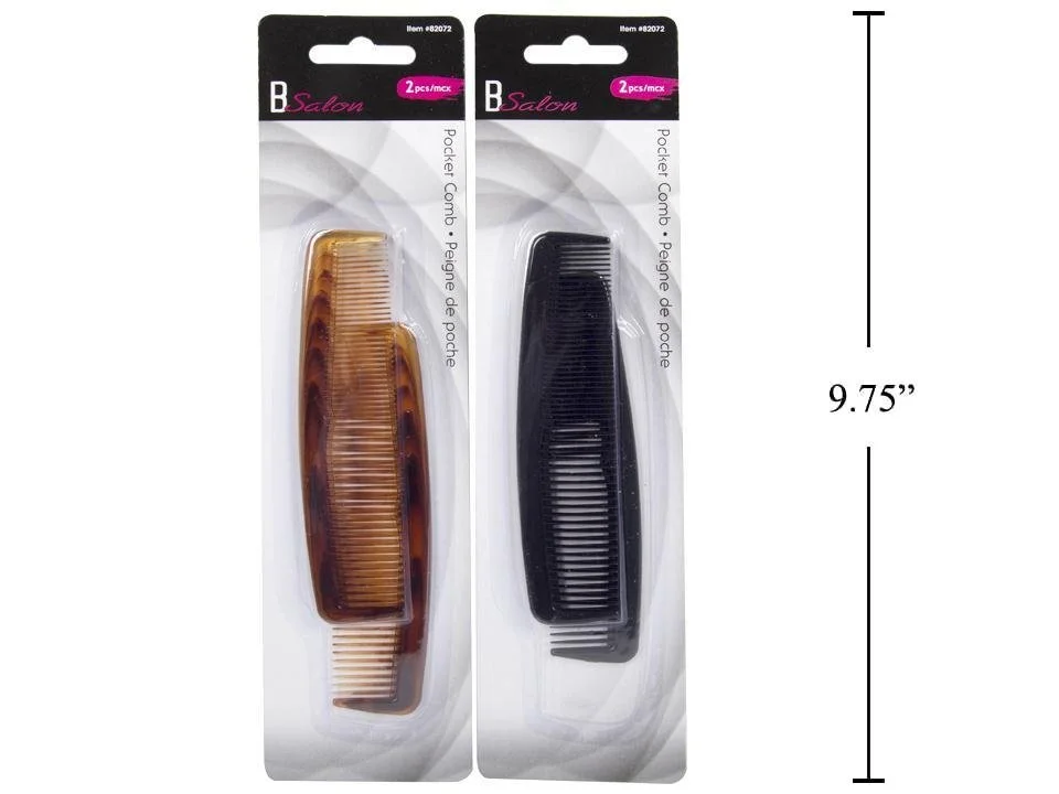 Bodico 2-pc Pocket Comb, 2 col.