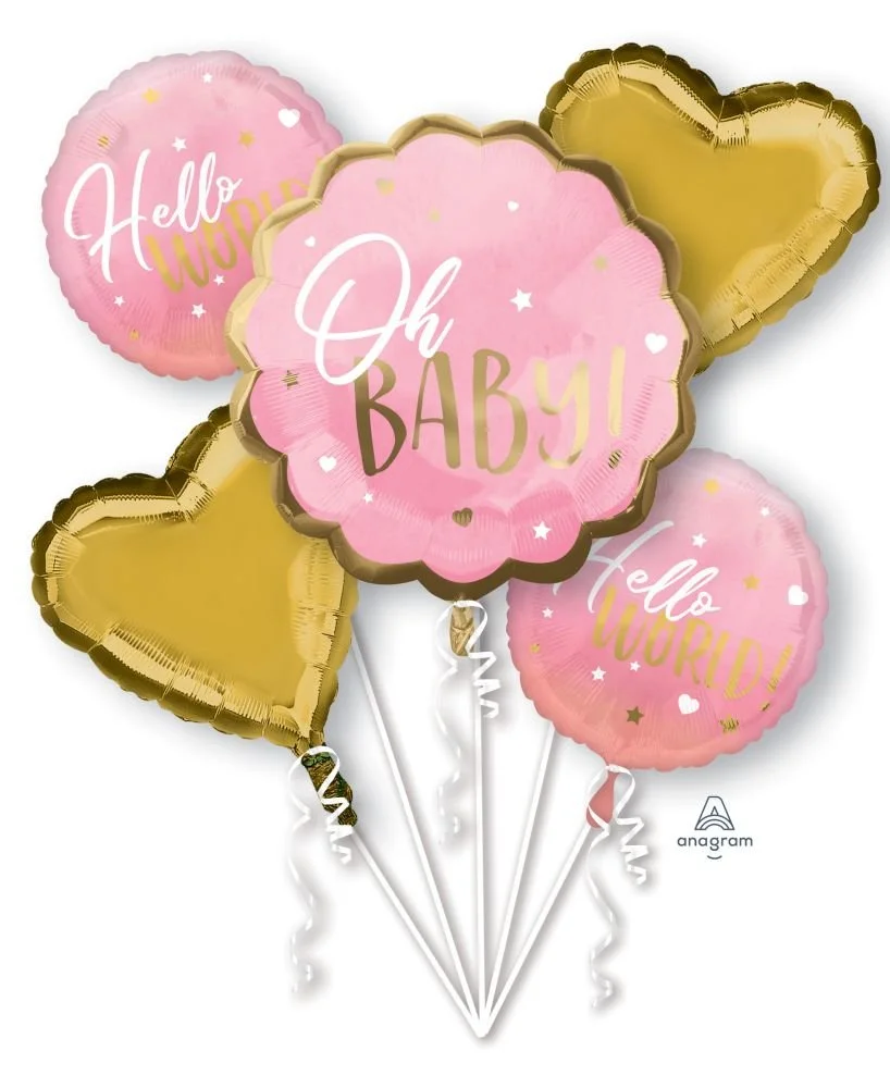 Balloon Bouquet Pink Baby Girl