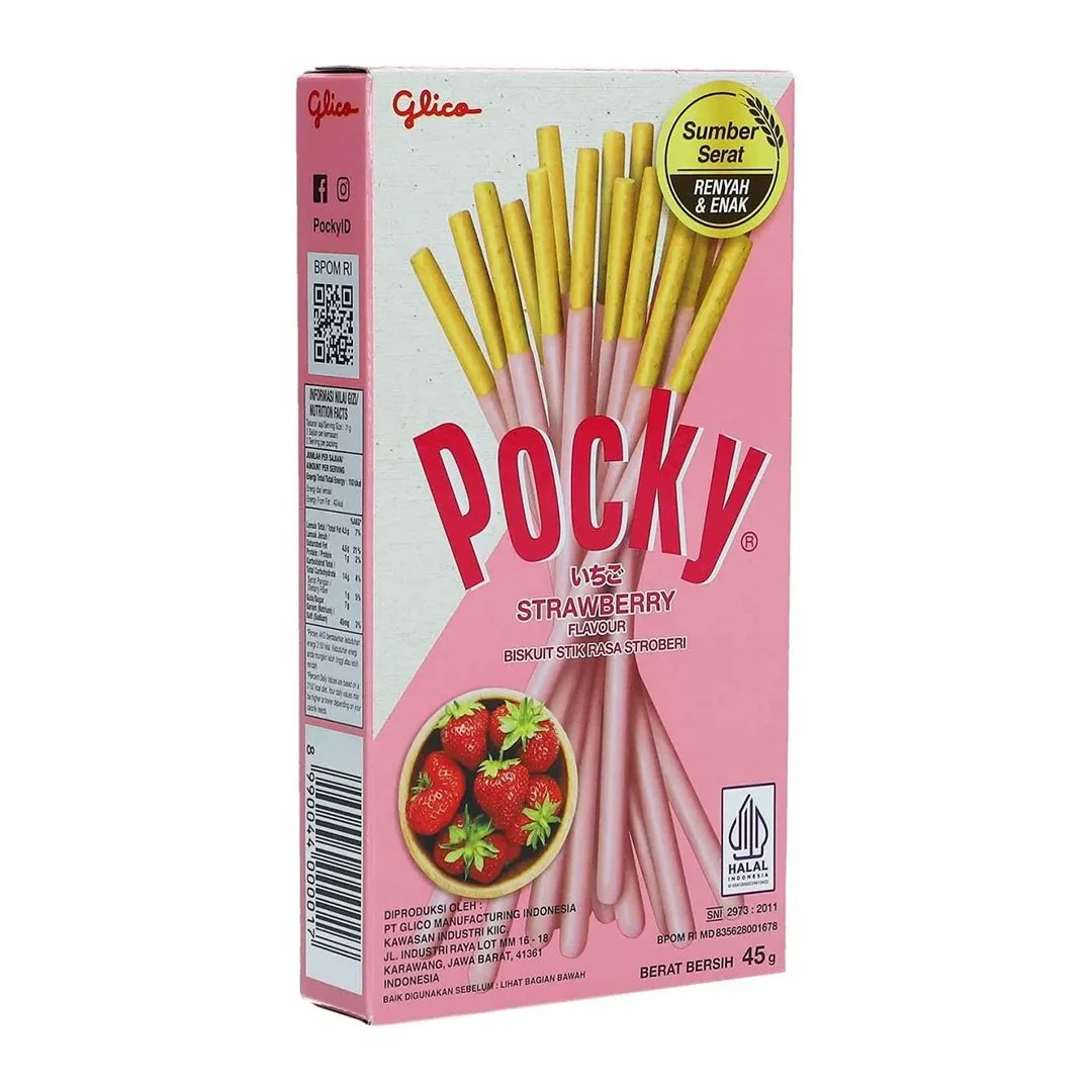 POCKY STRAWBERRY FLAVOUR BISCUIT STICKS 45 g