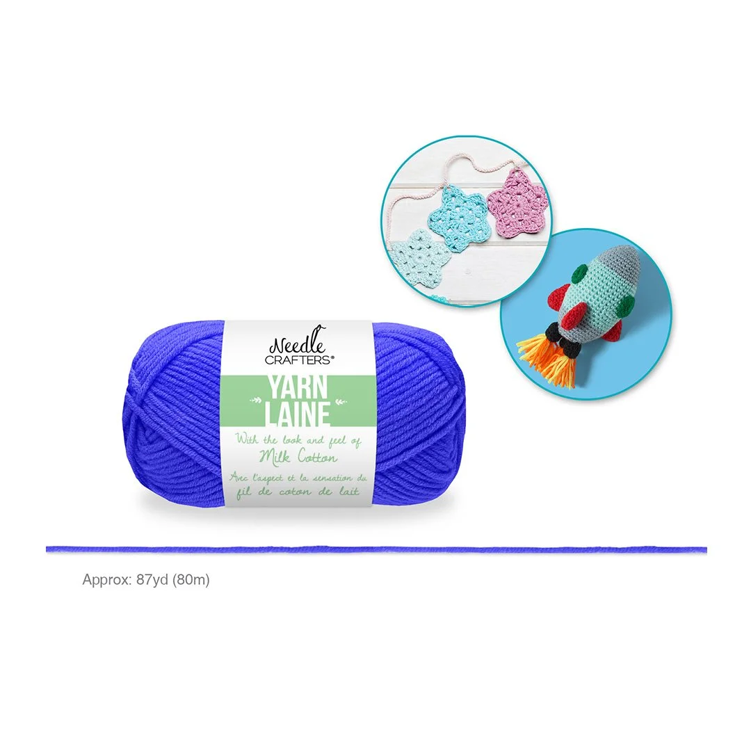 Needlecrafters: Acrylic Milk Cotton Yarn K - Royal Blue
