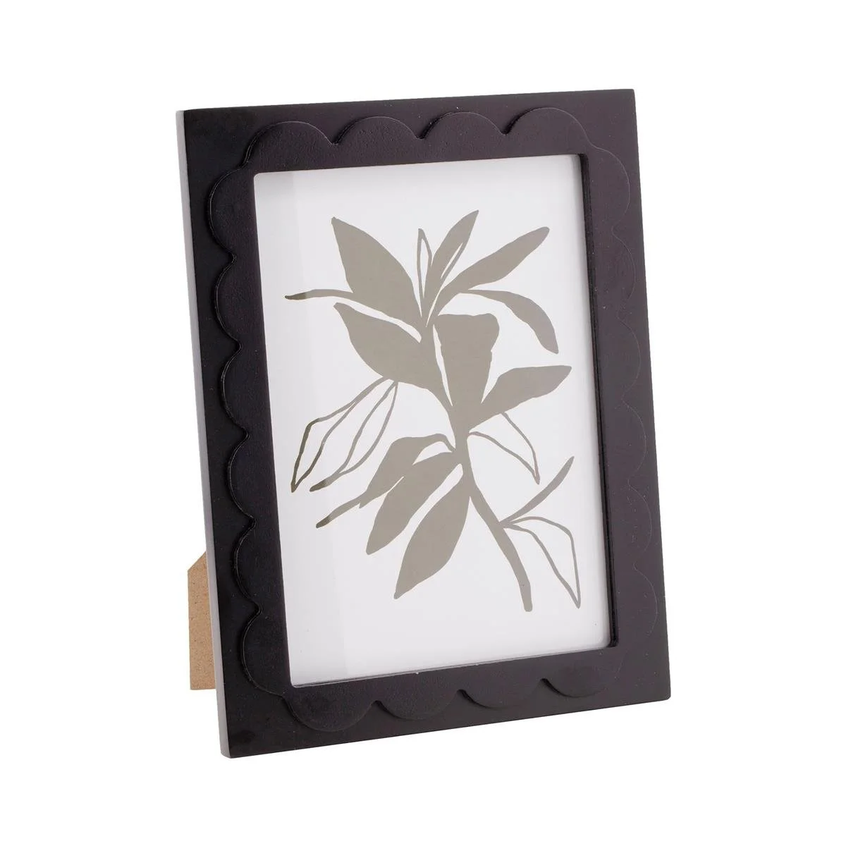 5x7" MDF Scallop Edge Photo Frame, Black