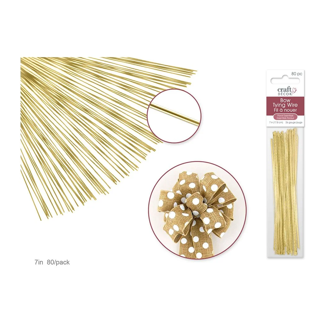 Craft Decor: Bow Tying Wire - Gold