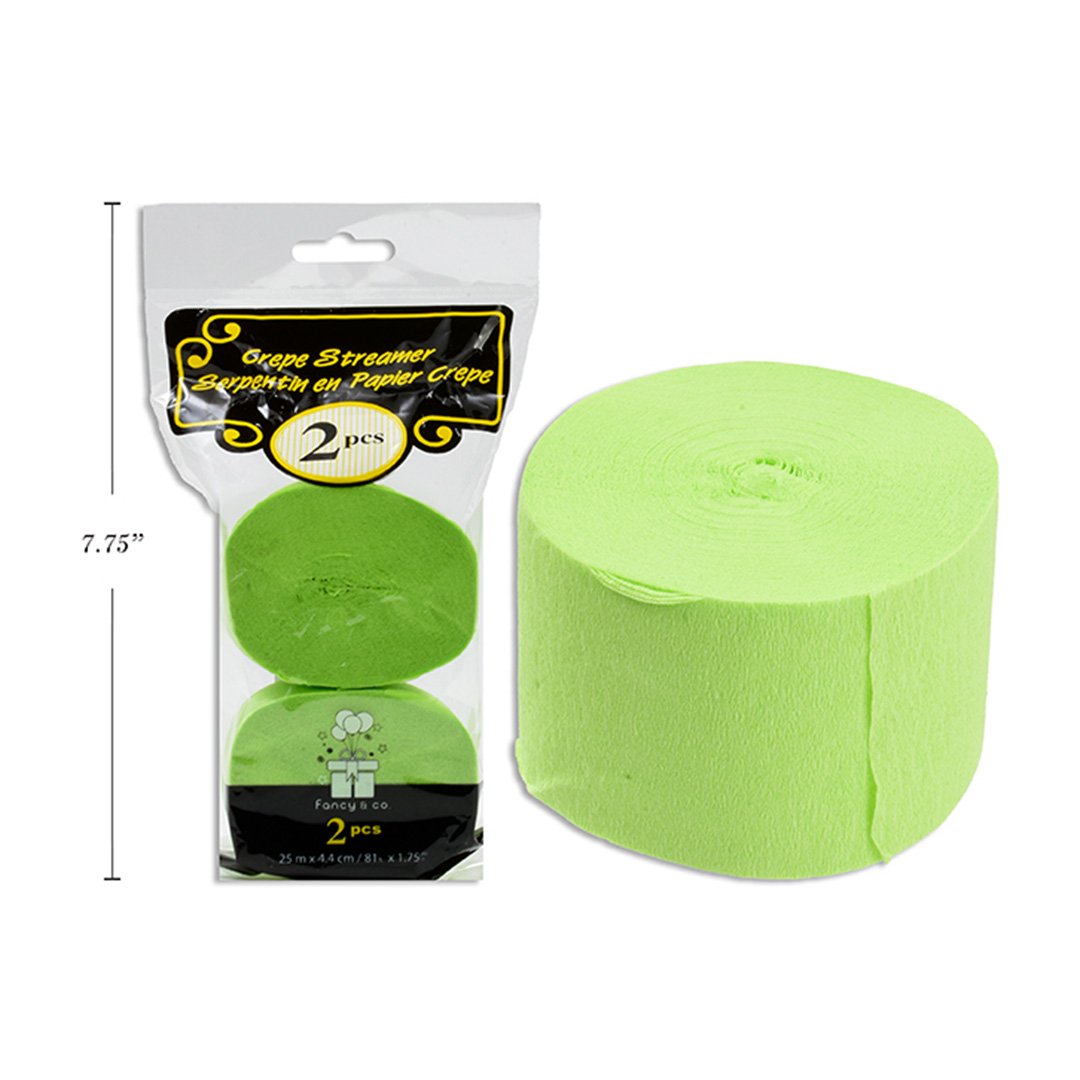 Crepe Streamers - Kiwi Green