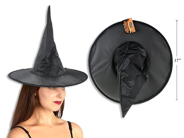 17-7/8in(D) x 15.5in(H) Adult Rayon Witch Hat