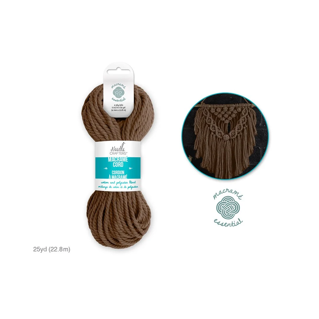 Needlecrafters: Macramé Cord - Chocolate Brown