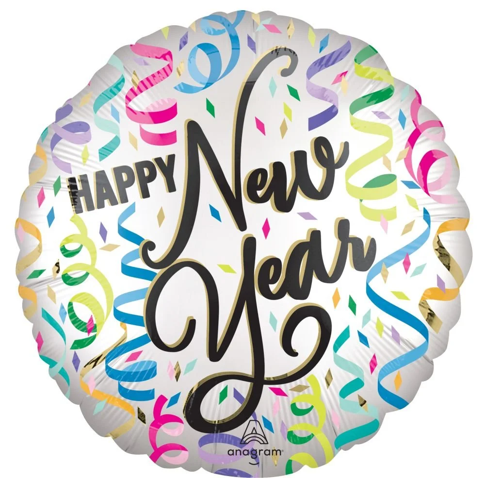 Standard New Year Satin Confetti Cheer Balloon
