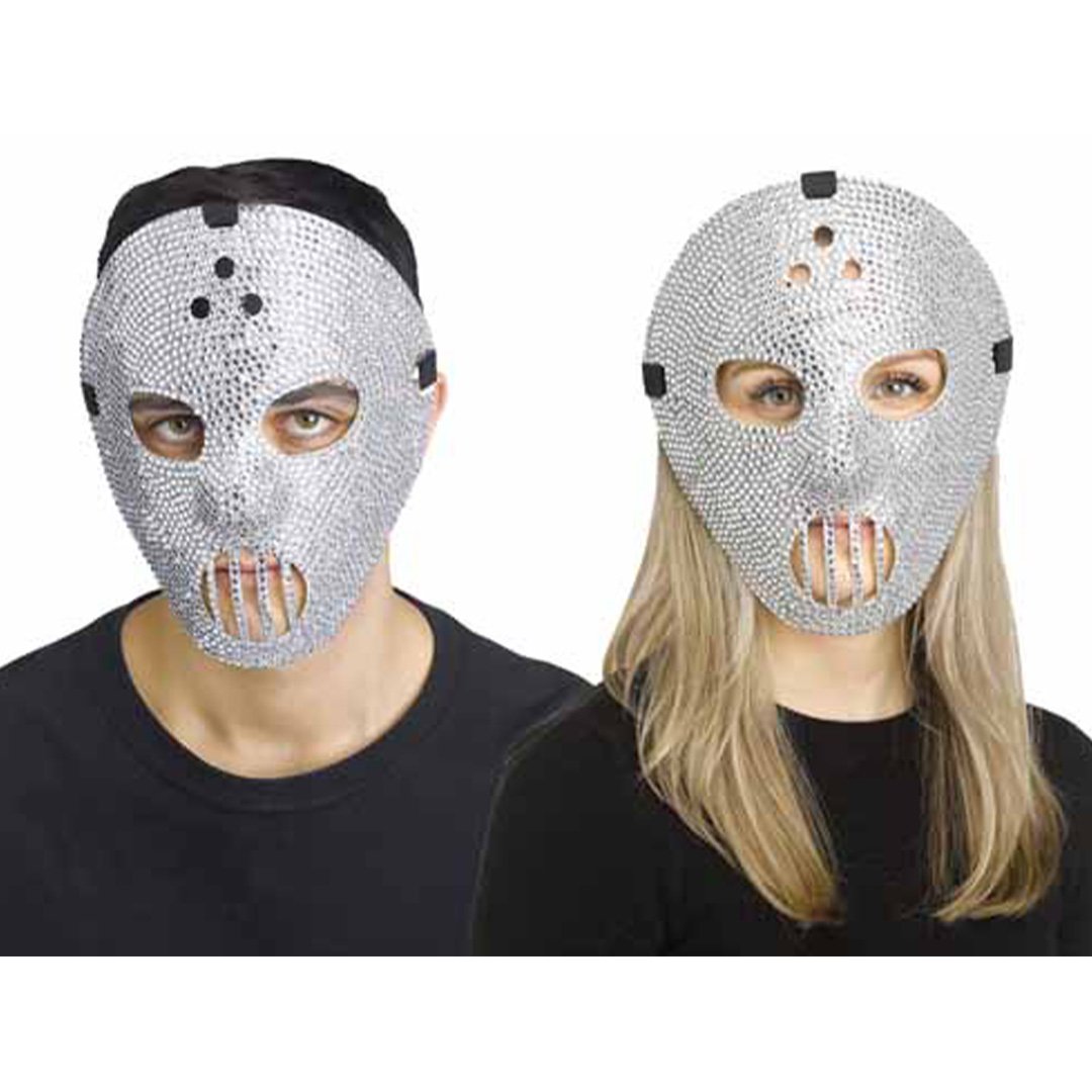 RHINESTONE HOCKEY MASK - ADULT
