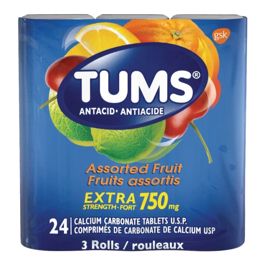 TUMS ROLLS EXT STR FRUIT 3PKX8INN X 72CS