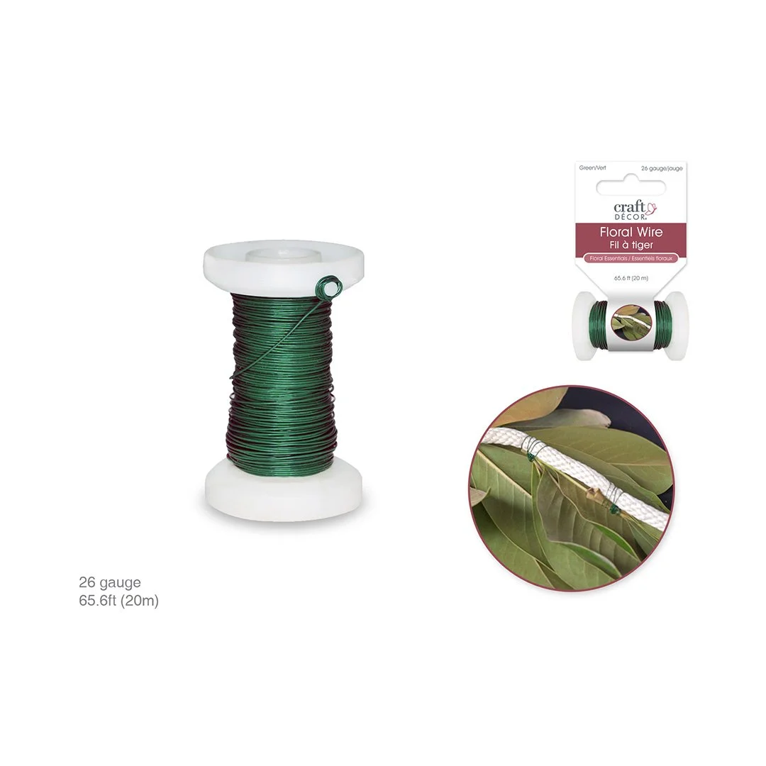 Floral Spool Wire: Green