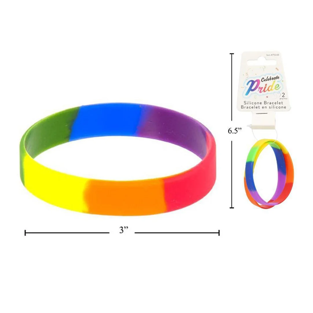 Celebrate Pride 2pcs, Silicone Bracelets