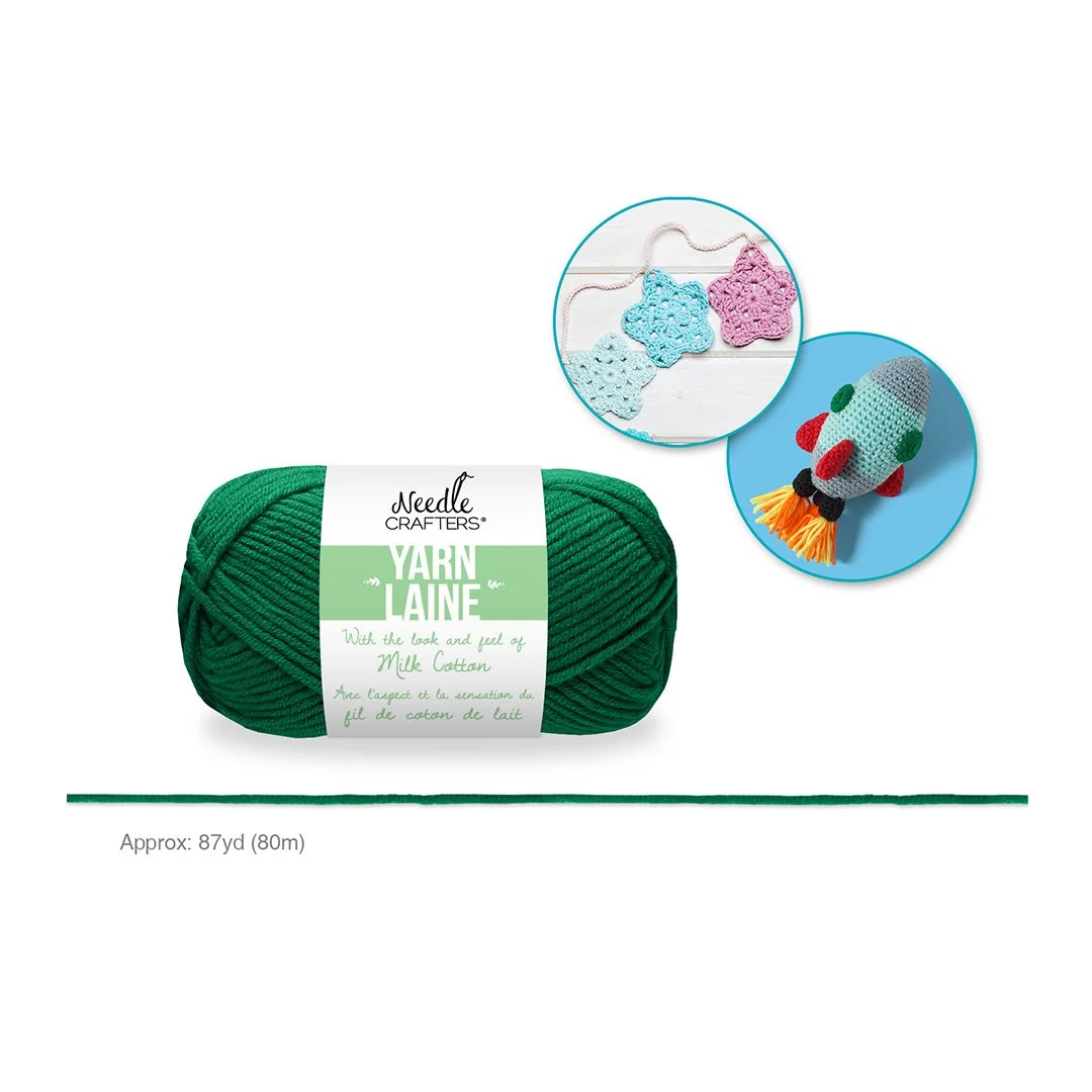 Needlecrafters: Acrylic Milk Cotton Yarn G - Hunter Green