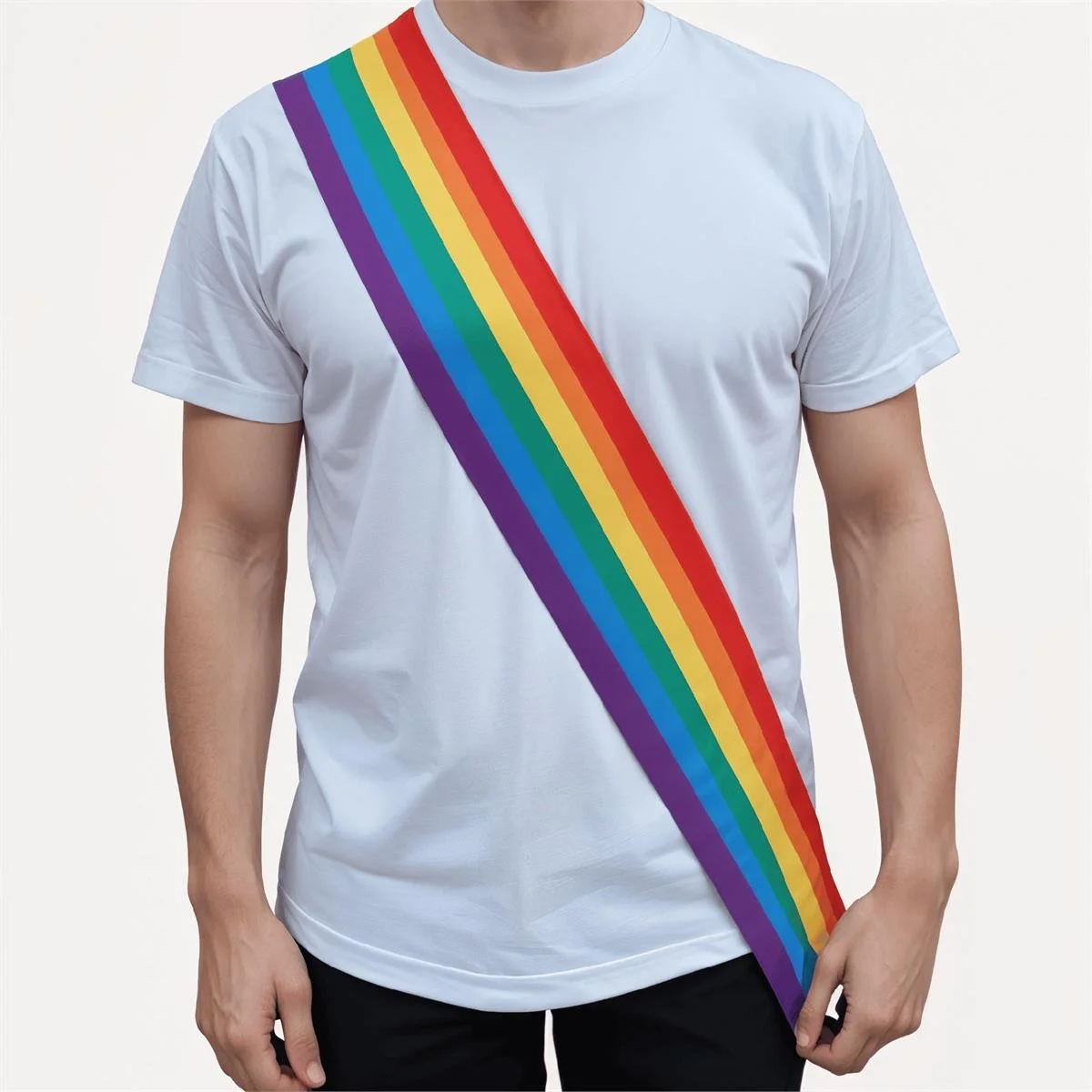 Celebrate Pride Rainbow Sash 59"
