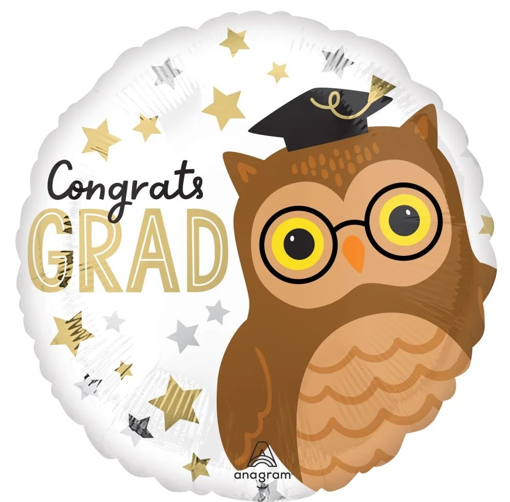 Standard Congrats Grad Owl Balloon