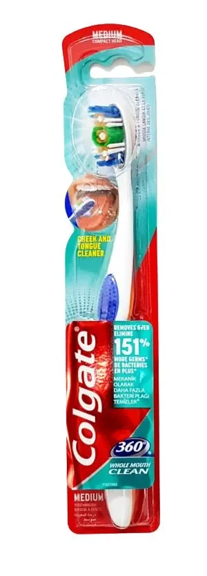 COLGATE 360 WHOLE MOUTH CLEAN TOOTHBRUSH