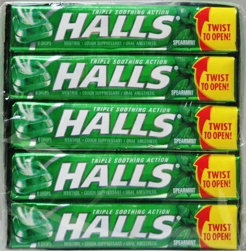HALLS DROPS 9 PACK-SPEARMINT